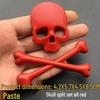 3D Metal Skull Car Emblem: Halloween Harley Hood, Tail, and Side Sticker