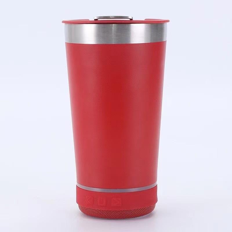 Portable music cup stainless steel reusable simple water bottle speaker wireless Bluetooth speaker