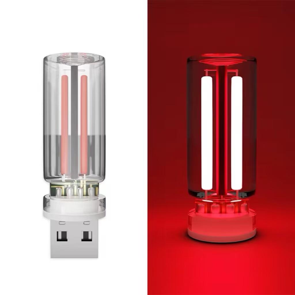 Luce Ambientale per Auto Luce Notturna USB Dimmerazione Touch Lampadina a Filamento Incandescente LED Illuminazione di Emergenza Plug and Play Lampada d'Ambiente