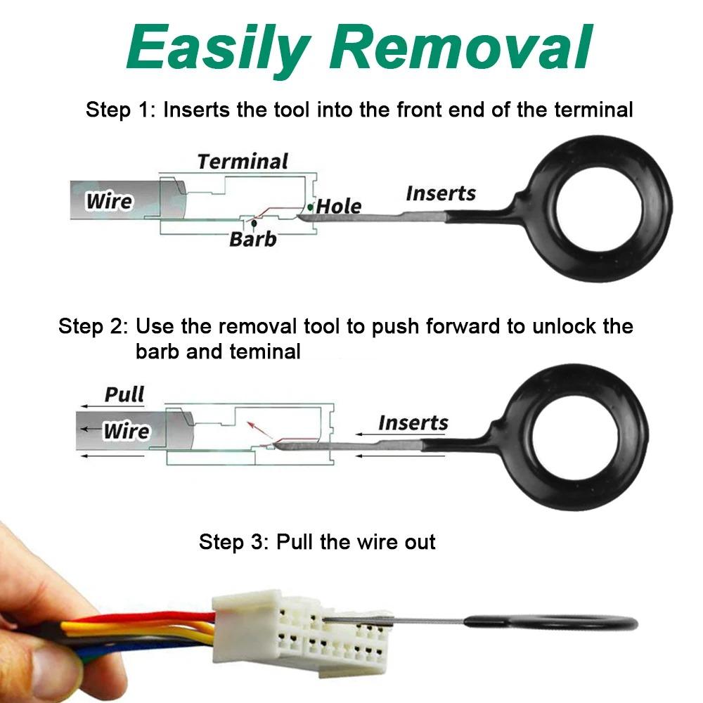 26/38/41/59Pcs Automotive Plug Pullers Car Terminal Removal Repair Tools Electrical Wiring Crimp Connector Pin Extractor Kit