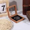 Silver Coin Commemorative Coin Badge Box Badge Black/White Ancient Coin Collection Box Walnut Wood Window Box Gift Box