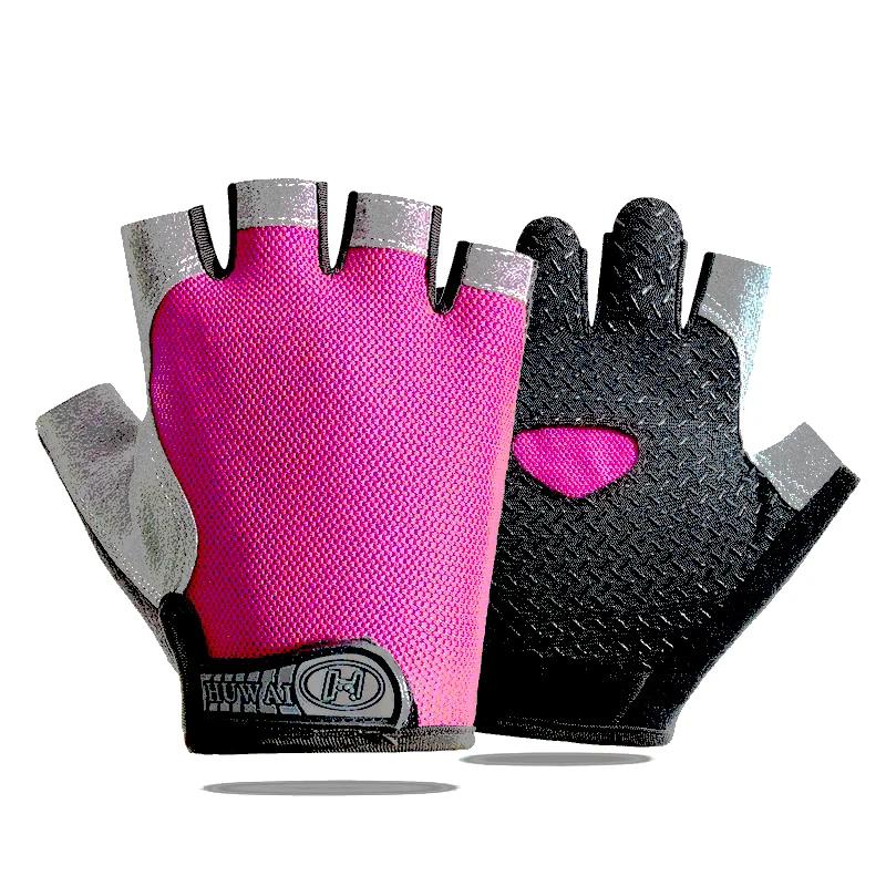 Bicycle Non Slip Breathable Gloves Weightlifting Sports Gloves Fitness Training Fingerless Men and Women Fitness Sports Gloves S