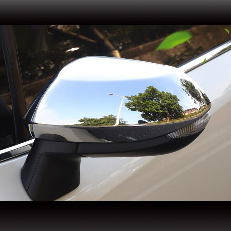 For Toyota Yaris XP210   ABS Carbon Fiber Door Rearview Mirror Shell Decorative Frame Cover Trim Car Styling Accessories