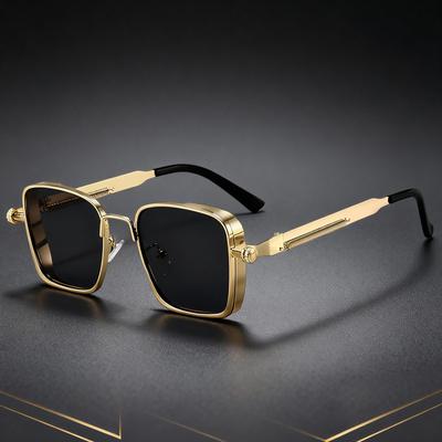 Retro Steampunk čtvercové kovové sluneční brýle: Evropský & Americký Styl, Vysoce Kvalitní Móda