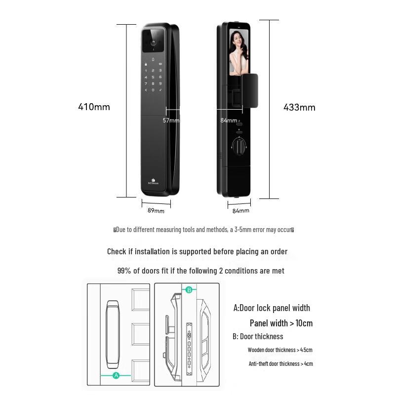 DESMAN Q50FVMax Smart Door Lock with Facial & Palm Vein Recognition