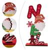 Wooden Christmas Ornament Desktop Faceless Gnome Gingerbread Man Decoration Xmas