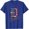 Nate Willis Detroit American Flag Old English D T-Shirt - Men's Black Small Modern Classic Letter Print Short Sleeve T-Shirt