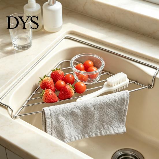 Kitchen Sink Corner Shelf Stainless Steel Triangular Shelf, Rustproof Compact Wire Storage Rack, Space Saving Utensil Drying Rack for