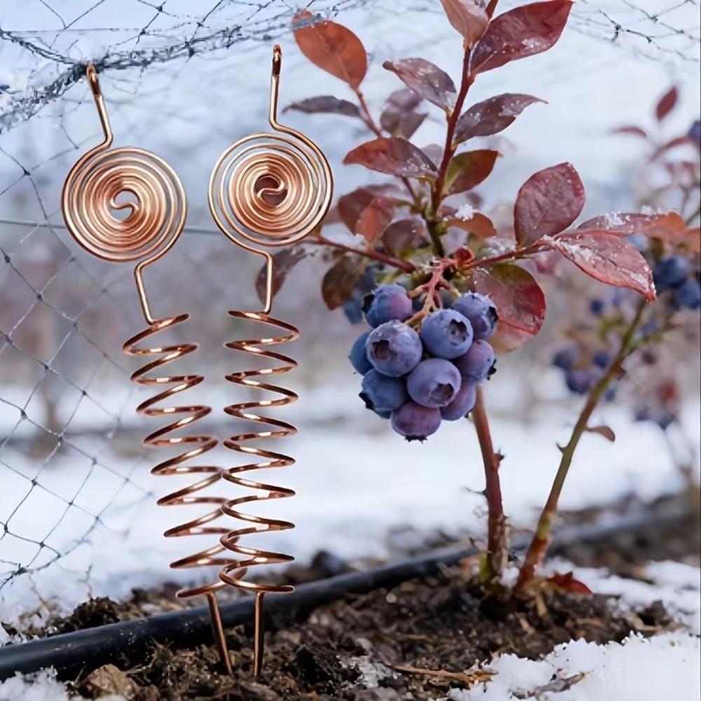 3PCS Copper Electroculture Plant Stakes Durable Plant Support Frame Climbing Vines Stake Flower