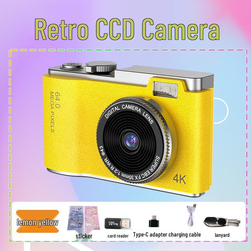 High-Definition Dual-Lens CCD Camera: Portable Digital Camcorder for Student Parties & Selfies