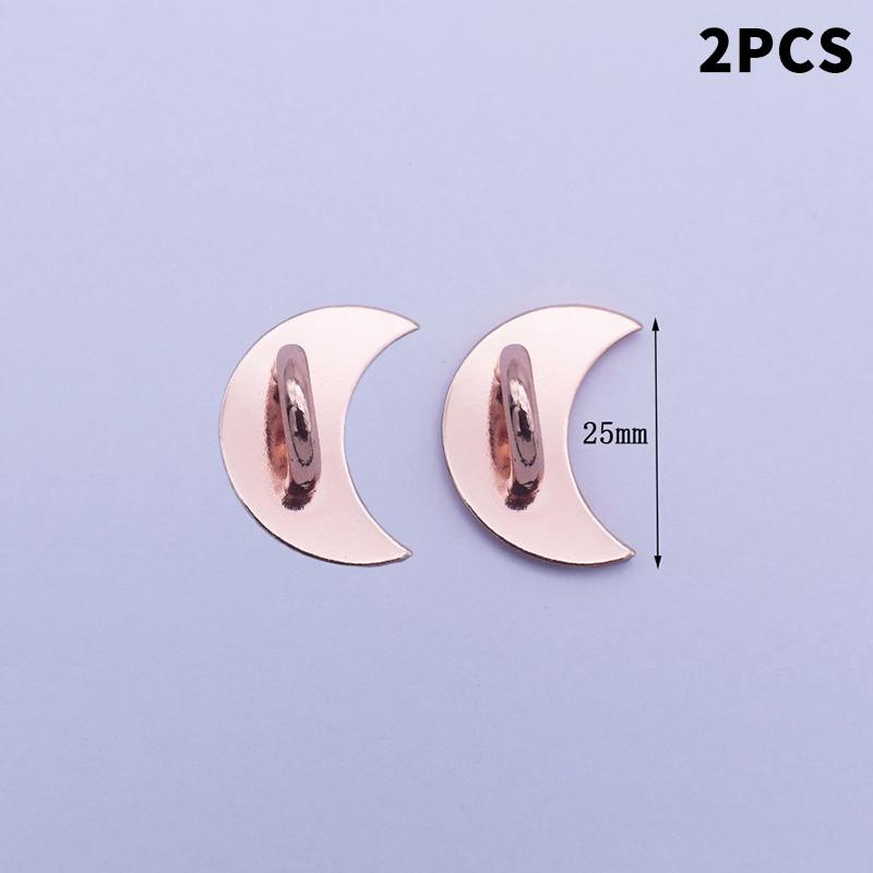New 2/4PCS Adhesive Metal Stars Moon Bow Phone Charm Holder Phone Case Finger Ring Stand Hook Buckle Charm Clasp Accessor String 5