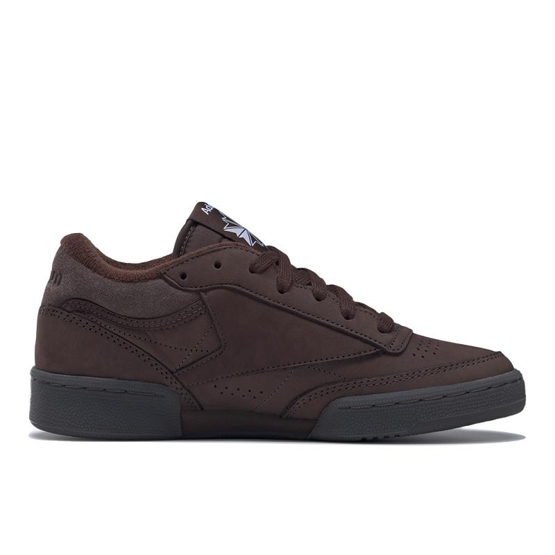 Adsum x Reebok Club C Mid 2 Tmavě hnědé Unisex Tenisky Černá IF7935
