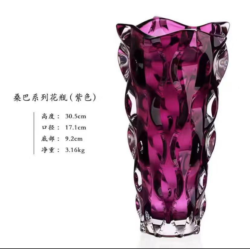 Large Size Luxury Crystal Glass Vase Creative Flower Arrangement European Sle Home Living Room Decoration Bottle