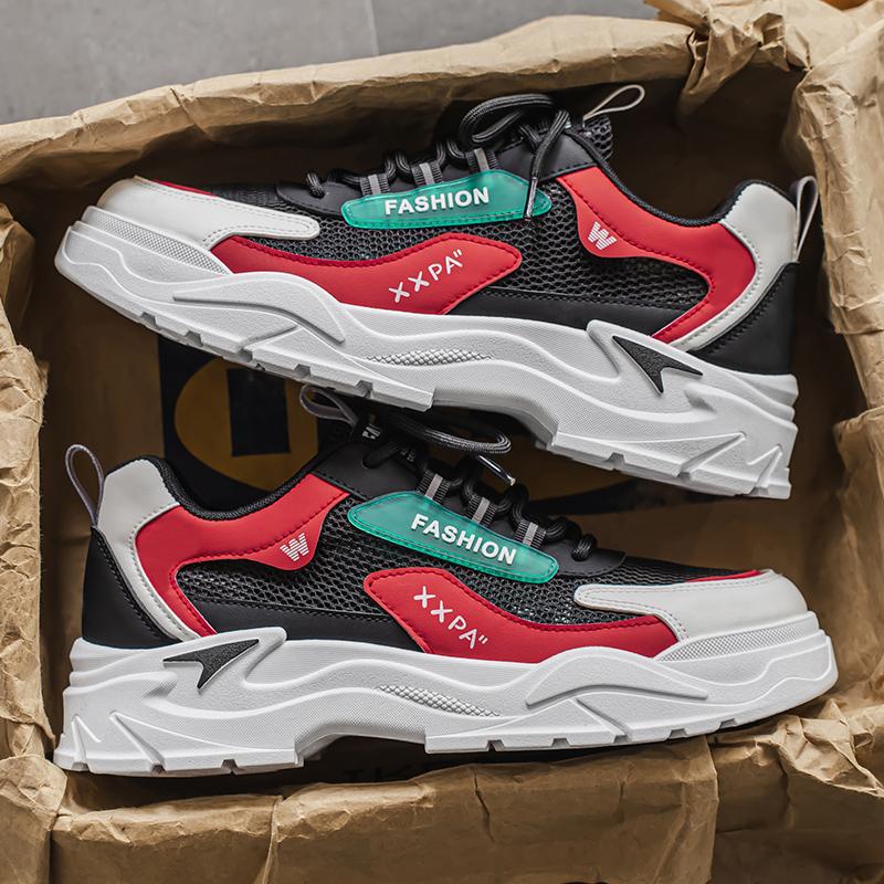 Herrenschuhe 2025 Sommer neue Studenten Mesh atmungsaktiv vielseitig Sport- und Freizeitschuhe Herren dicksohlige verschleißfeste Dad-Schuhe