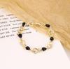 European and American Heart-Shaped Crystal Zircon Rhinestone Bracelet with Diamonds