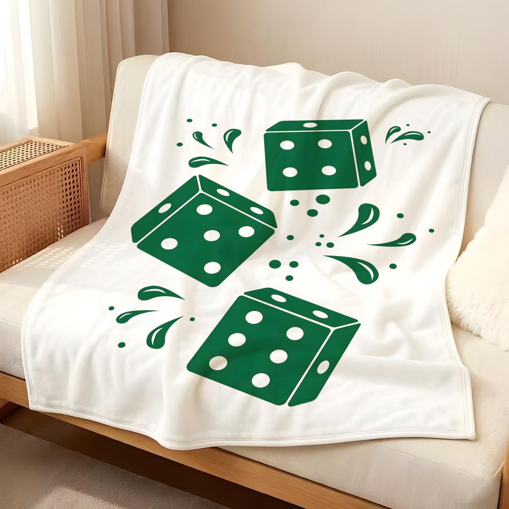 Art D-Die P-Pattern Throw Flannel Blanket Suitable for Sofas Beds Offices Travel, Camping Chairs
