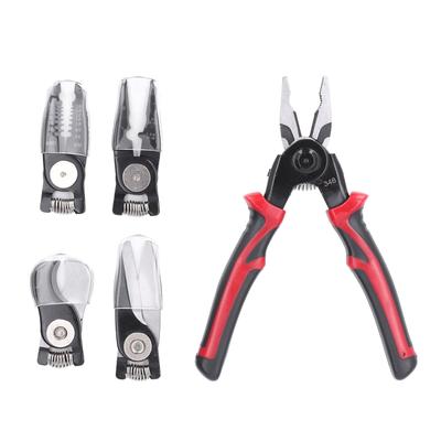 Multifunctional Pliers Set 5 In 1 Combination Interchangeable Pliers Kit for Cutting Stripping Crimping Edge Cruising