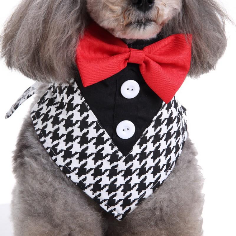 Pet Cat Dog Formal Bow Tie Suit Clothes Cute Wedding Outfit