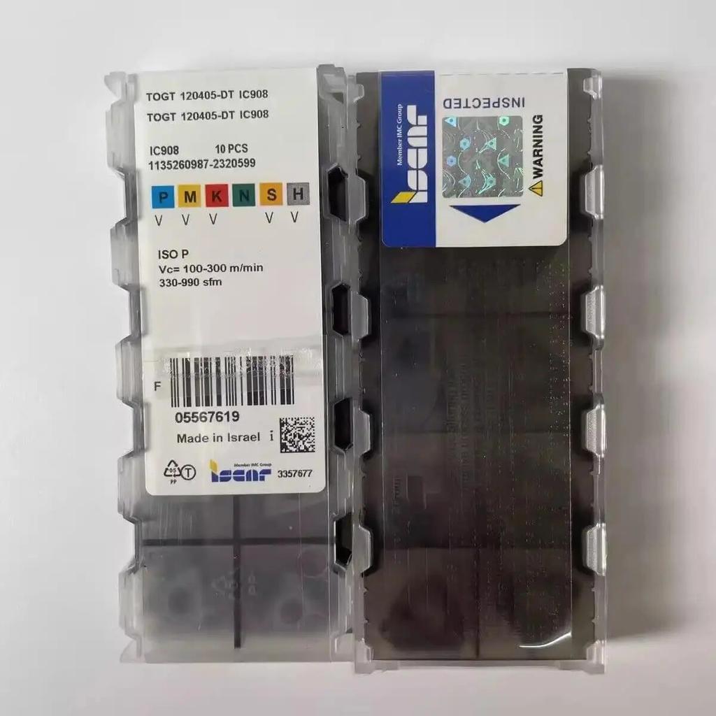 ISCAR / TOGT120405-DT IC908   Industrial indexable carbide inserts 10 Pcs