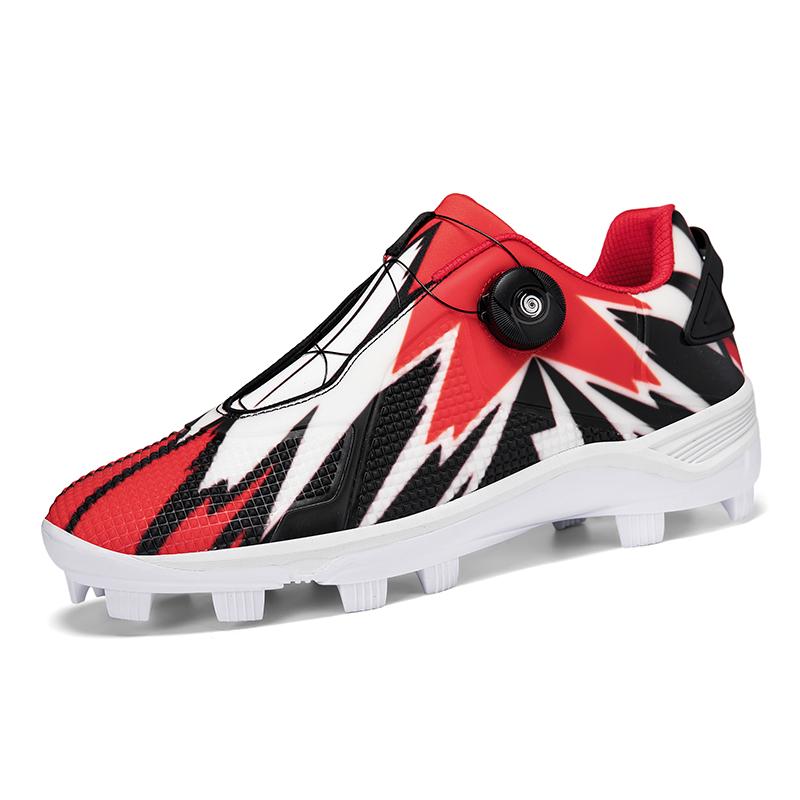 

Professional Baseball Sneakers for Men Low Top Baseball Training Shoes Non Slip Long Spiked Sneakers comfortable Outdoor Sneaker 38 красный