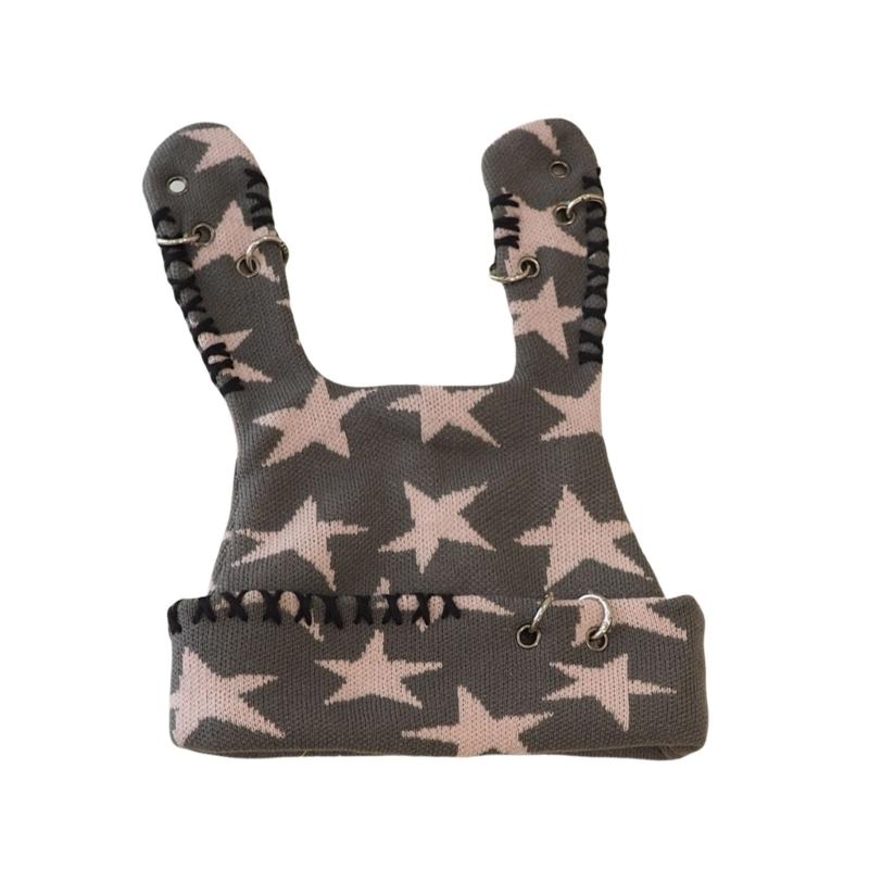Bunnies Ears Knitted Hat Multifunctional Female Hat Fashion Playfulness Hat for Fashion Lover