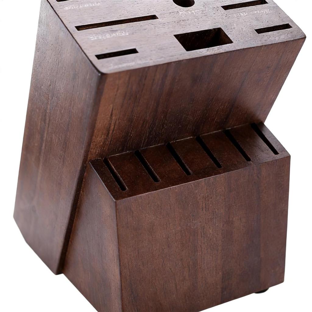 Kitchen Cutter Holder 14-Slot Wooden Organizer Cutter Holders For Counter Top For Kitchen Scissor Sharpenner Counter Top Home