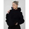 Comfrt Solid Embroidered Fleece Oversize Hoodie Sweatpants Set Casual Couple Outfit