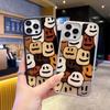 North American Station Three-dimensional Smiley Face Collage iPhone14pm Mobile Phone Case Apple 17 Cute Anti-drop AG Frosted Glass Case
