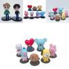 Exquisite 7pcs Set Of Kpop Bangtan Boys Star Figure Dolls For Unique Decor