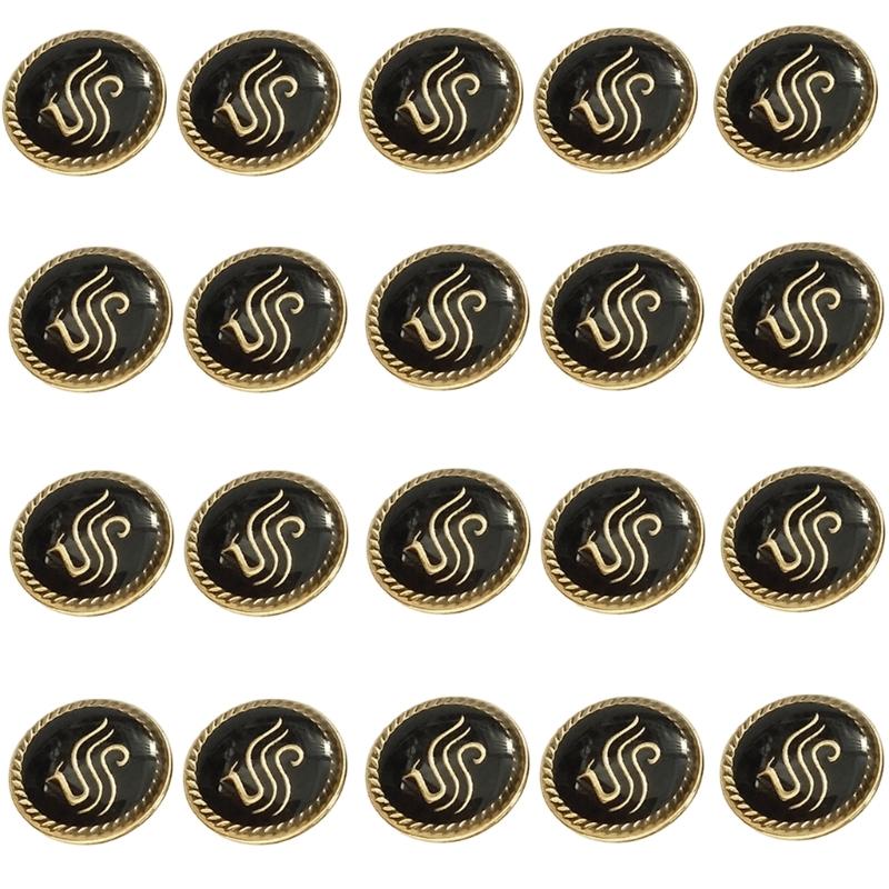 Mixed Sewing Buttons Easy Install Uniform Buttons Durability Uniform Suitable for Airline and Airport Academy Students