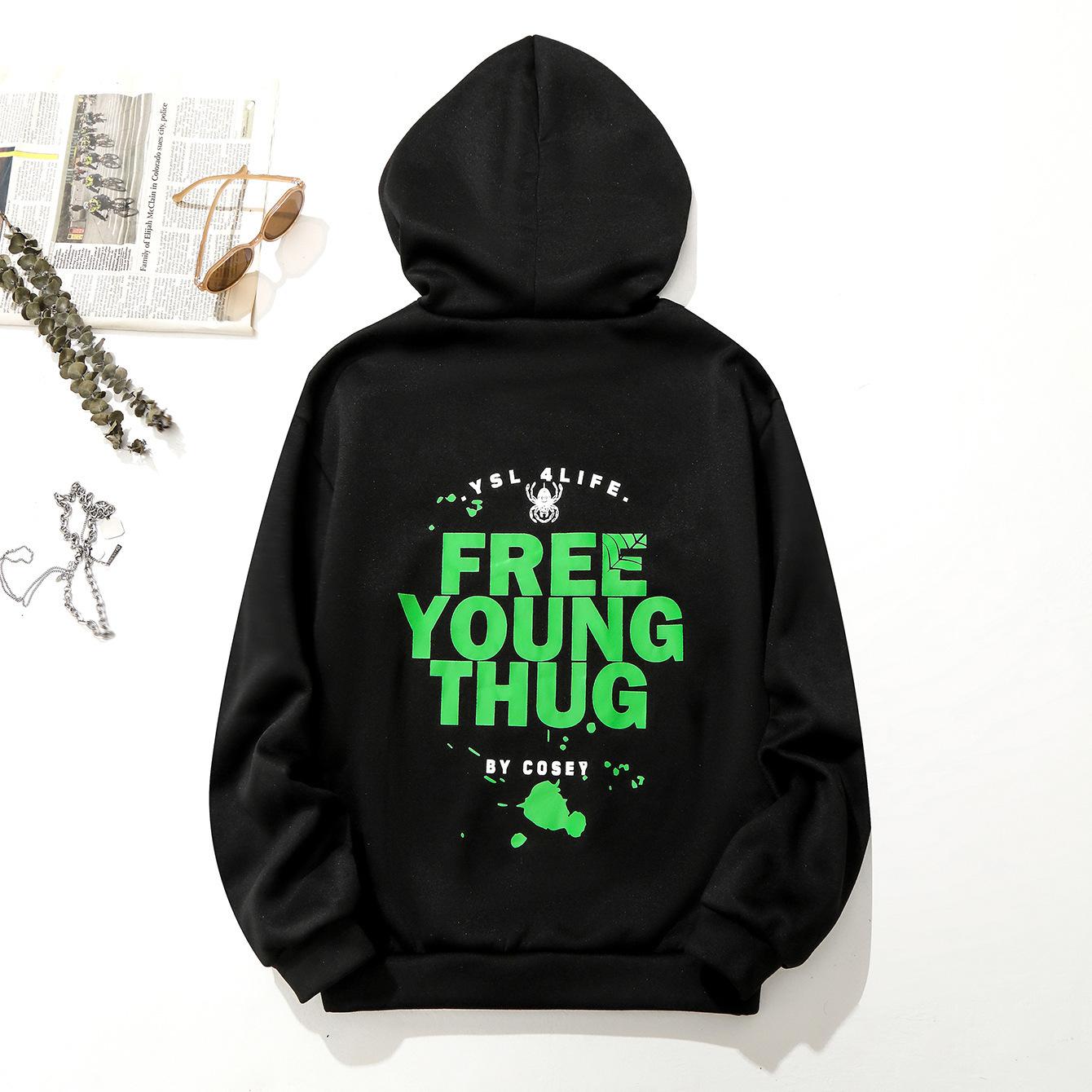 Independent Station Casual Hooded Women s FREETHUG Female Print Kangaroo Pocket Sweater S
