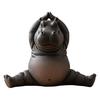 Yoga Master Hippo Figurine Handcrafted Clumsy Yoga Hippopotamus Ornament Zen Meditation Hippo Statue for Home Office Decor Yoga Lovers Gift