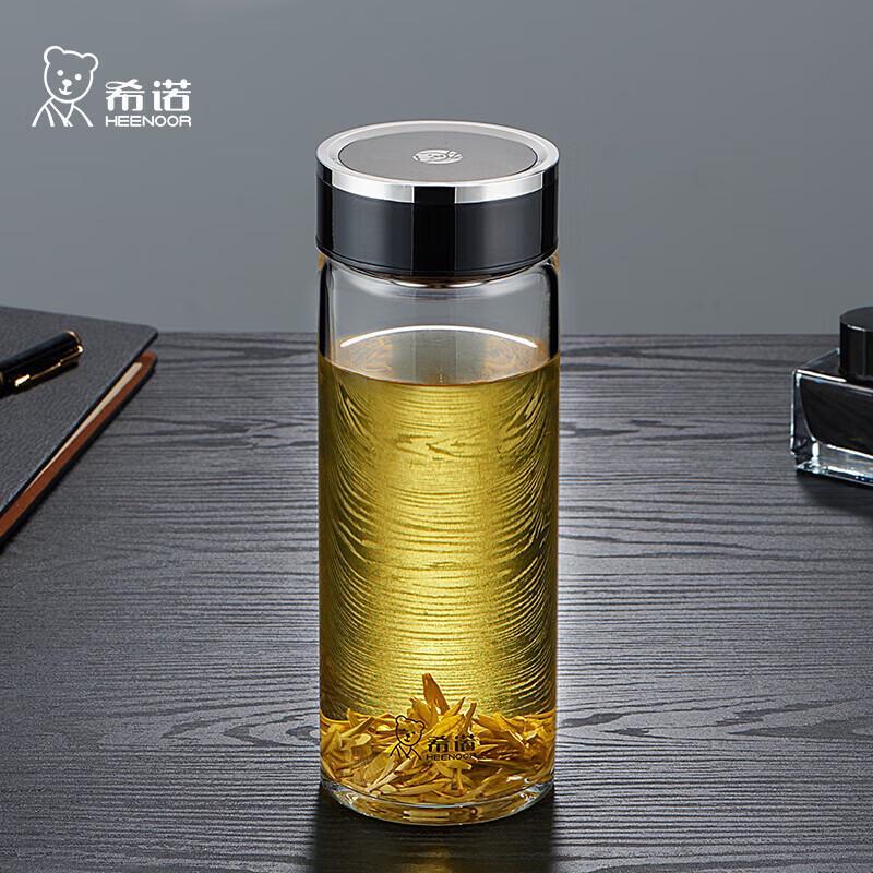 Heenoor Single-Layer Glass Tea Infuser Bottle 410ml