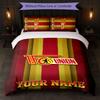 Union Berlin FC Benutzerdefinierter Name Text Bettwäsche-Set 1 Bettbezug+2 Kissenbezüge Fußball-Logo Personalisierte Geschenk für besonderen Anlass Schlafzimmer Dekor