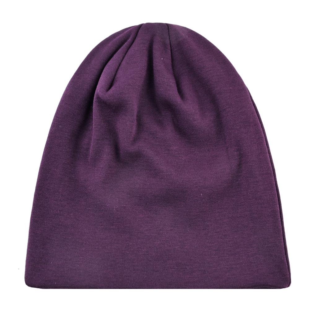 

Осенние шапки для маленьких мальчиков и девочек, однотонные детские мягкие шапочки, весенние вязаные хлопковые шапочки, детская шапка 45-53CM фиолетовый