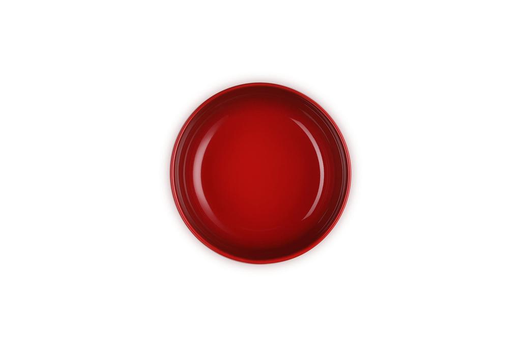 Le Creuset Deep Cherry Heat Cold Microwave Dishwasher Oven Heat Resistant Plate Japanese Dish, Plate, 13cm, Red, Resistant, Resistant, Oven, Safe,