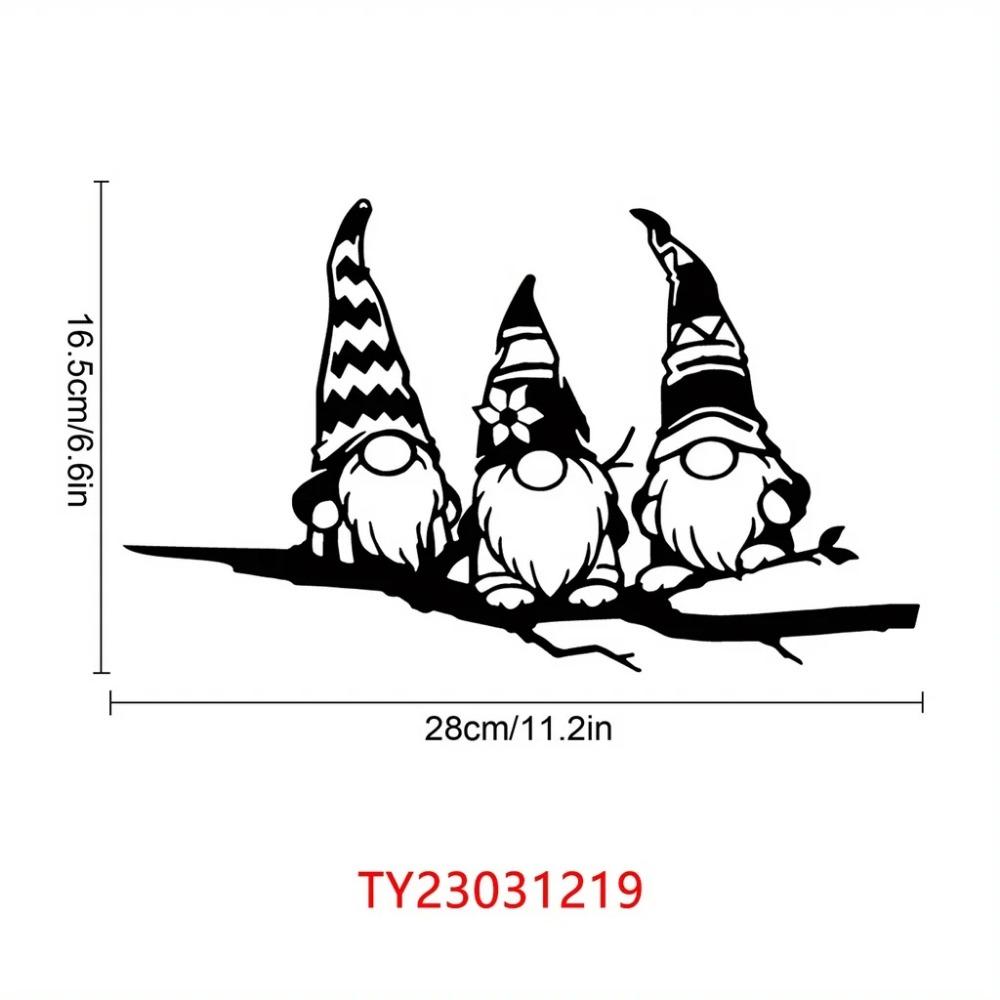4 очаровательных украшения для столбов в виде гнома из стали и серебра с бусинами — фото 6