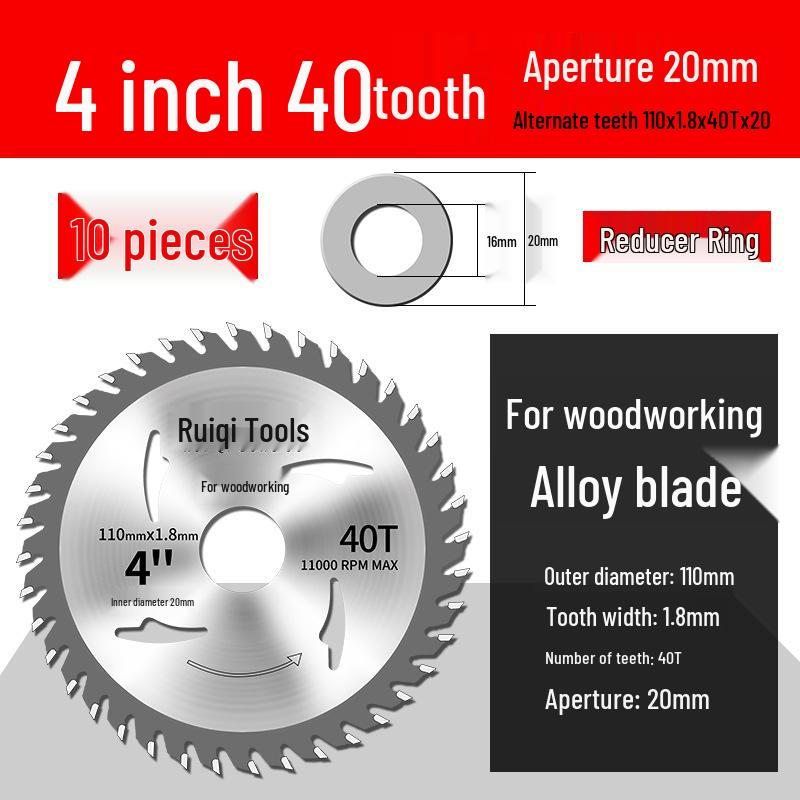 Woodworking Circular Saw Blade - 4 to 10 Inch for Angle Grinder & Hand Grinder