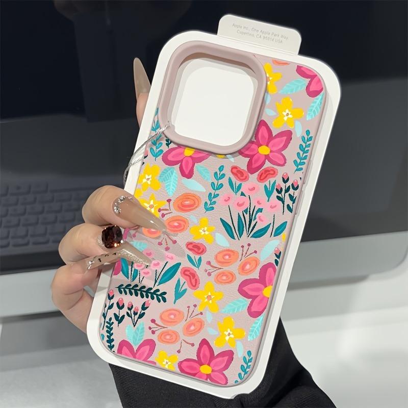 Flower Lichee Pattern Phone Case For iPhone 17 16 15 14 Pro Max 13 12 11 XS X XR 16E 16 Plus Air Shockproof Soft Silicone Cover