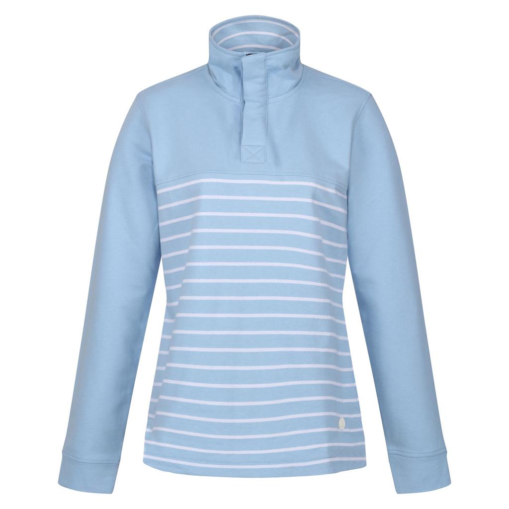 Regatta Womens/Ladies Bayla Striped Button Neck Sweatshirt