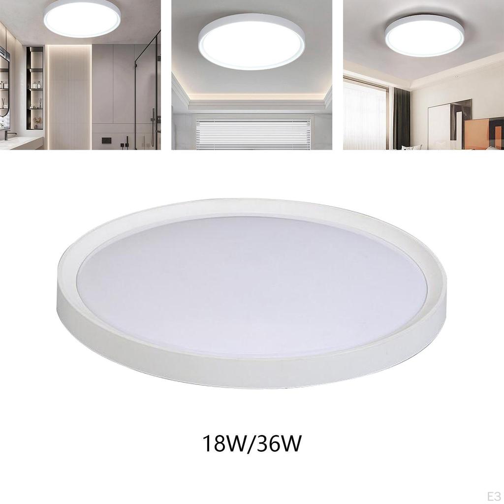 Ceiling Light Fixture, Bathroom Light, Minimalist Round Lamp White for Porch