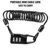 Motorcycle Bicycle Helmet Locks Durable Steel Wire Anti-theft Cable Digital Password Lock Portable Mini Safety Chain Padlock