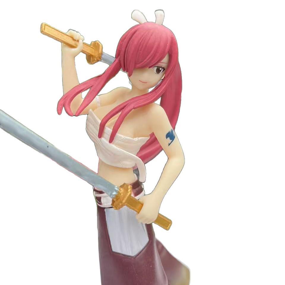 **2D Фигурка-украшение Эрза Хвост Феи Демонический Клинок** белый