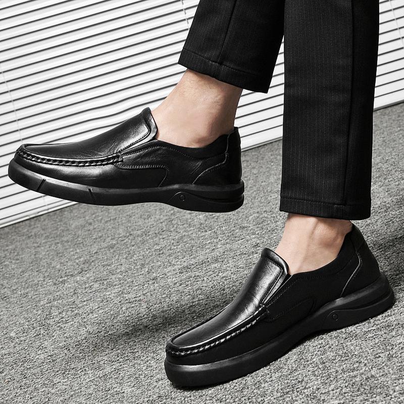 Men Casual Loafers Comfortable Lightweigh Walking Footwear  Breathable Slip On Male Leather Shoes