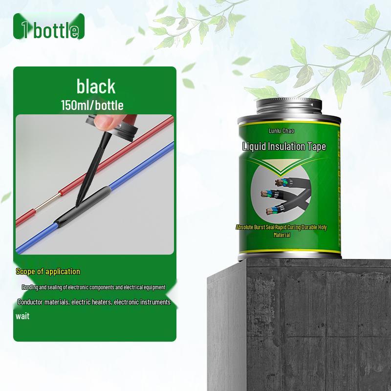 Electrician's Waterproof Liquid Insulating Cloth Tape - Black, Flame Retardant, Ideal for Wire Joints & Cables