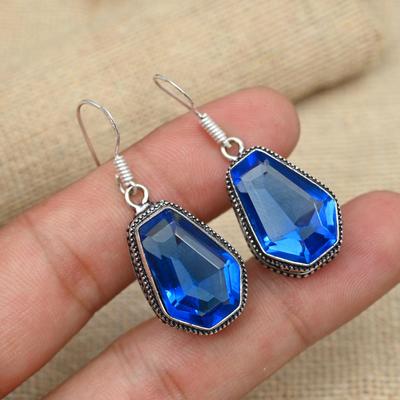 Tanzanite Gemstone Handmade Jewelry 925 Sterling Silver Hand Jewelry Earrings For Her