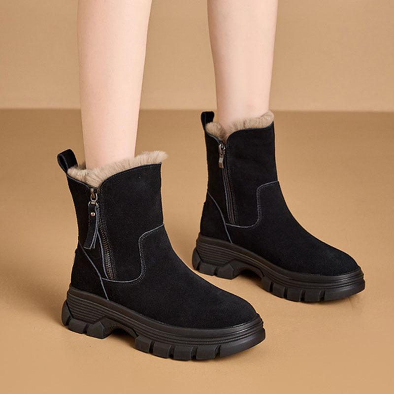 Snow Boots for Women 2025 New Winter Thick Cotton Warm Short Boots  Casual and Plush Outdoor Cotton Boots for Women