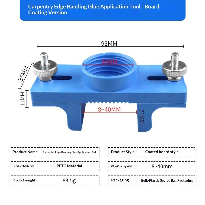 

1/2Pcs DIY Craft Manual Glue-Spreading Tool Adjustable Woodworking Edge Banding Glue Applicator Tool 28mm/8-40mm