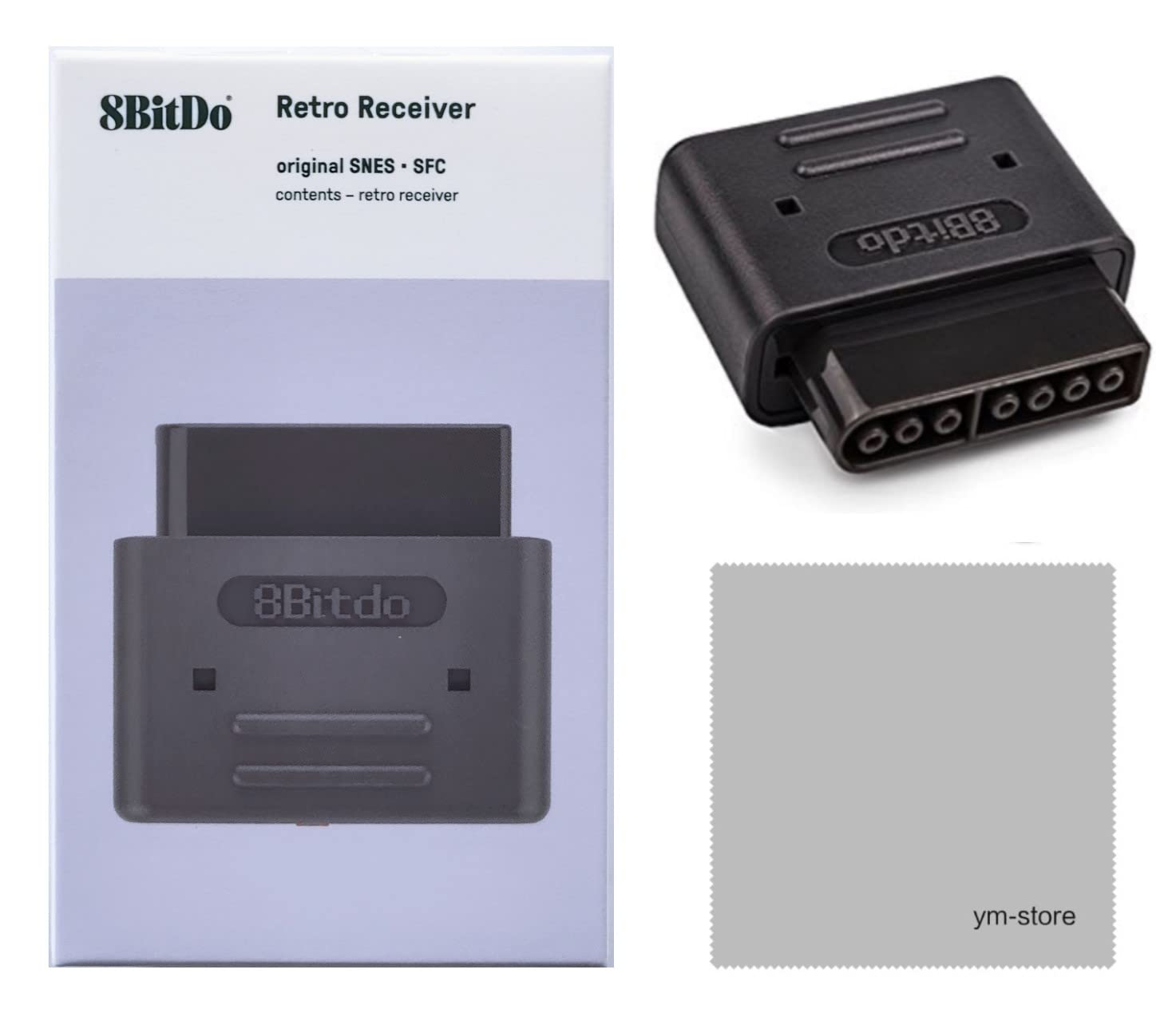 

[Authentic] 8BitDo Retro Receiver for SNES/SFC Compatible Receiver [Includes Version Update Instructions, Cleaning Cloth, and Warranty]