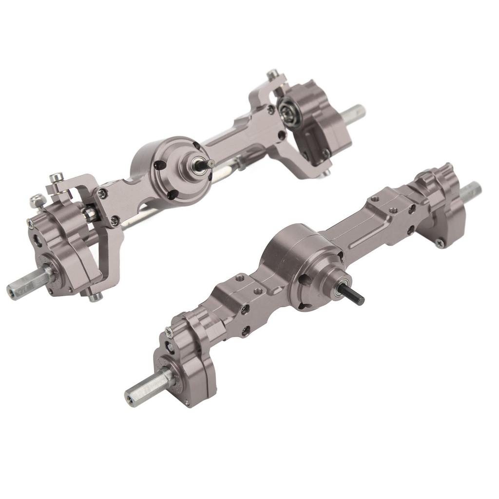 Front Rear Axles Aluminum Alloy Upgrade Parts 4 Wheel RC Axles for MN 90 99S Series Titanium Color